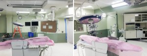 X-ray room with LED monitor