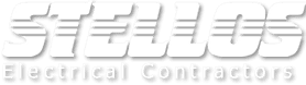 Logo for Stellos Electrical Contractors New Hampshire features bold text and lines accenting “STELLOS”.